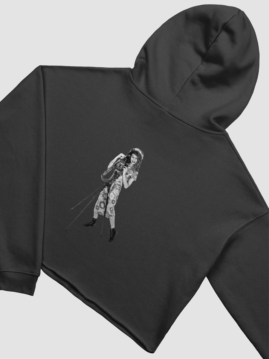 Botanical Camera Logo Crop Top Hoodie (White Logo) product image (25)