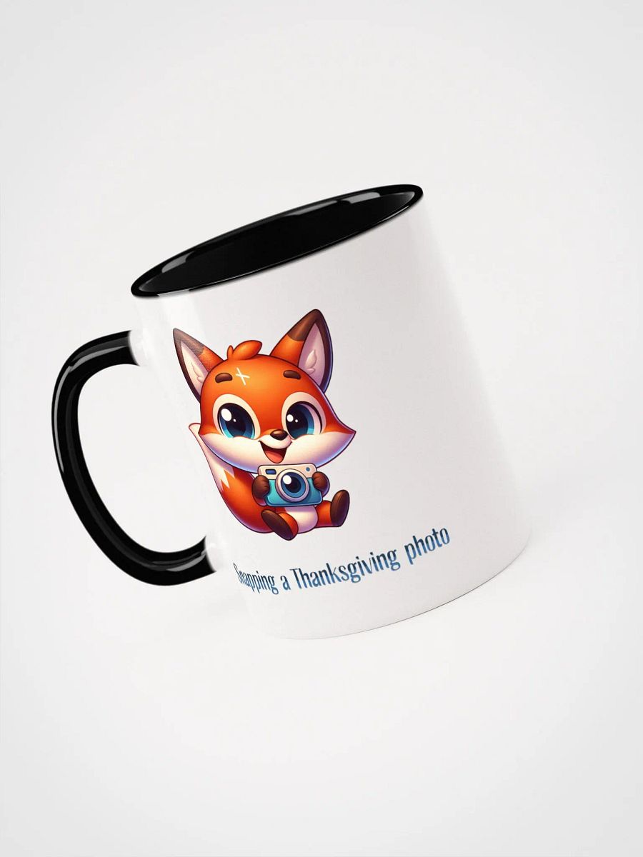 Snapping A Thanksgiving Photo Cute Fox Ceramic Mug product image (13)