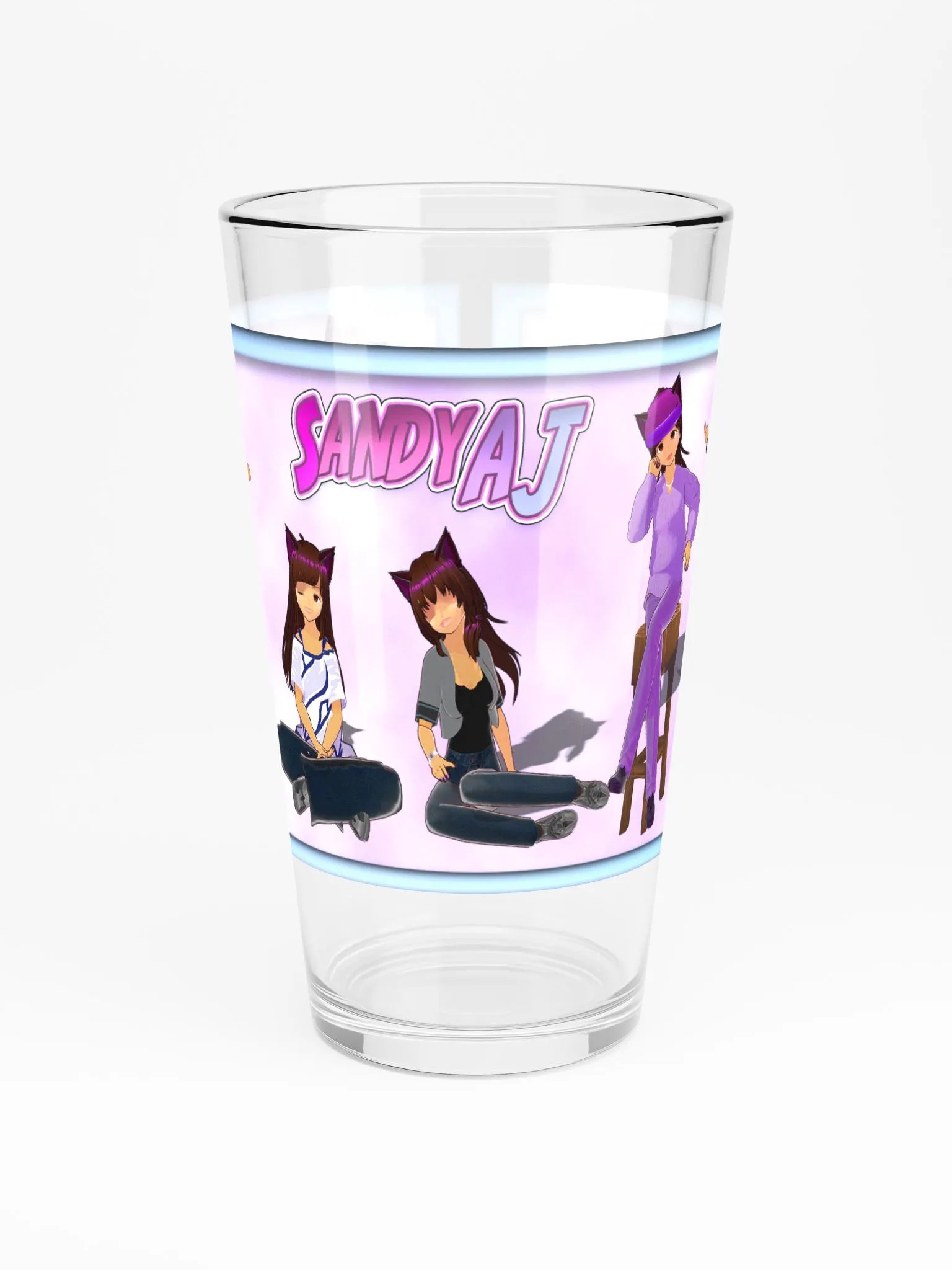 Cat Girls Pint Glass product image (3)