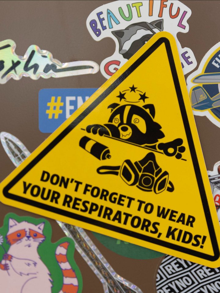 "Don't Forget to Wear Your Respirators, Kids!" Magnet product image (2)