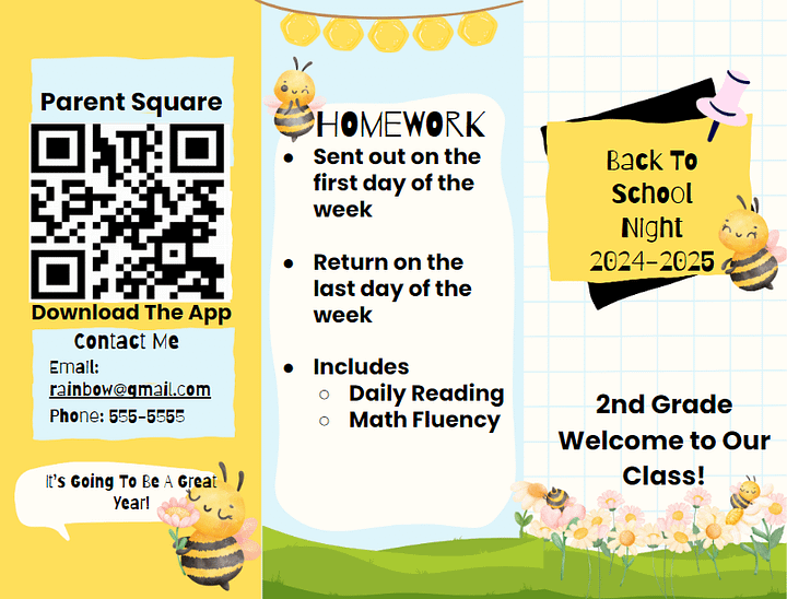 Bee Back to School Brochure product image (2)