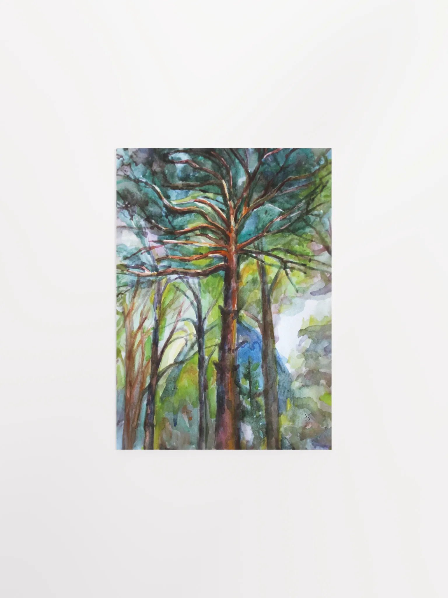 Enchanted Forest Watercolor Poster - Dacha Pine product image (1)