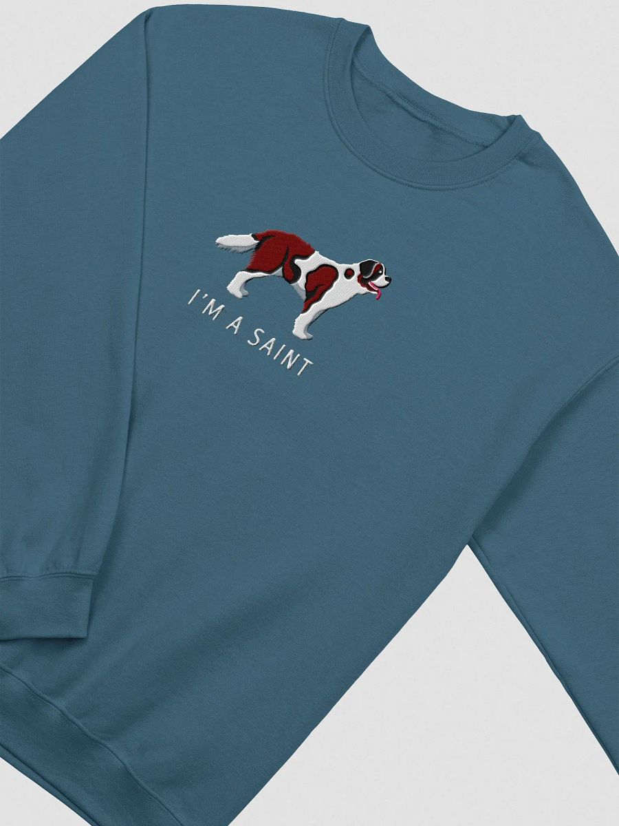 I'm a Saint Sweatshirt (Embroidered) of a Saint Bernard(Mahogany) product image (6)