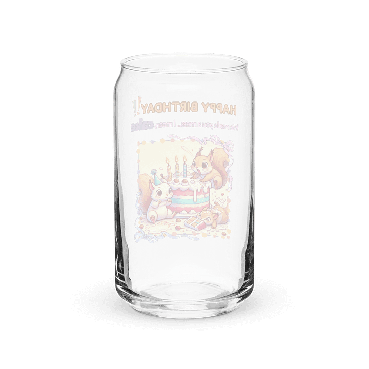 Squirrel Birthday Surprise Can-shaped Glass product image (6)