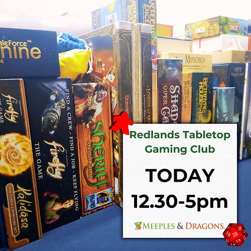 🎉Today's the day!🎉

It's Redlands Tabletop Gaming Club day! Come on down to the @birkdalesportsclub 12.30-5pm and get some ...