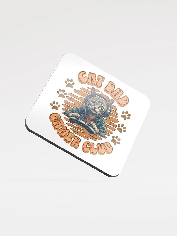 Cat Dad Gamer Club Coaster product image (2)