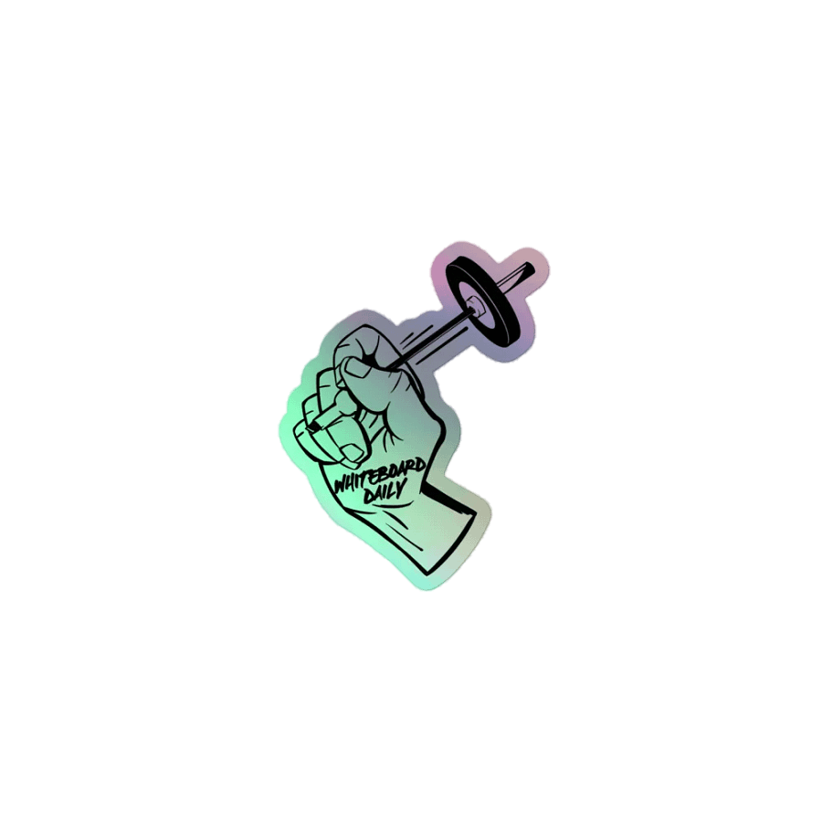 Drawing Hand Logo Holographic Sticker Set product image (1)