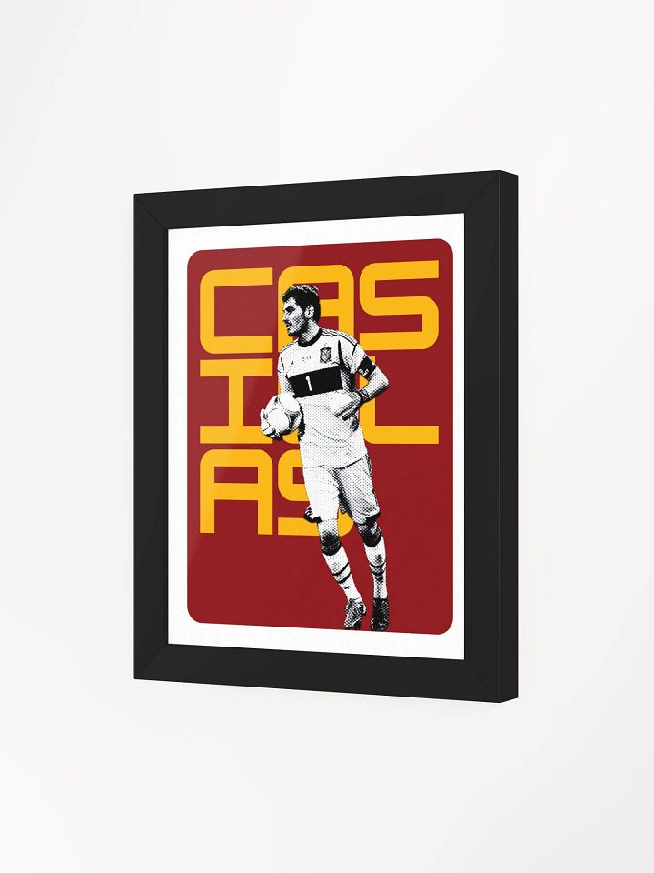 Iker Casillas BW Spain Name Art Framed Print product image (2)