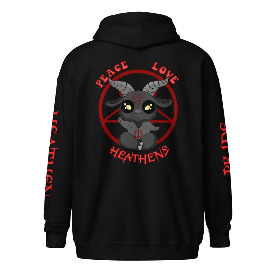 Heathen Zip Up Hoodie - Red product image (1)