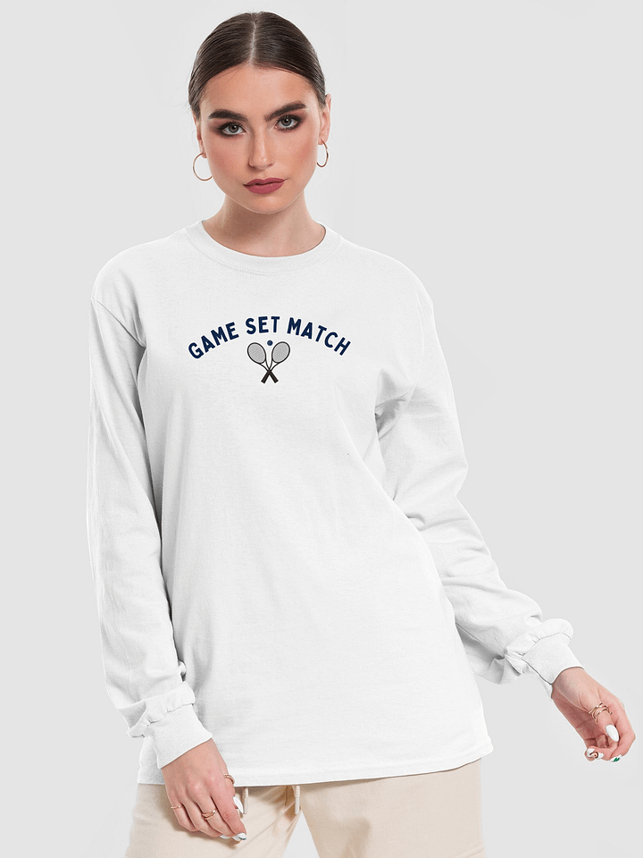 Game Set Match Tennis Shirt – Aesthetic Long Sleeve Tee for Tennis Lovers product image (1)