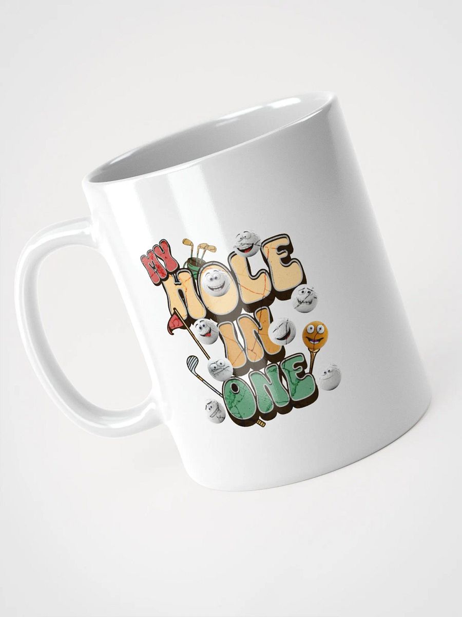 My Hole In One Whimsical Golf Ball Fun White Glossy Mug product image (2)