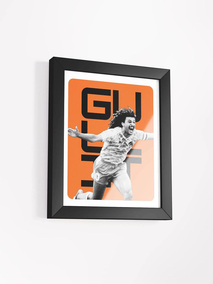 Ruud Gullit BW Netherlands Name Art Framed Print product image (2)