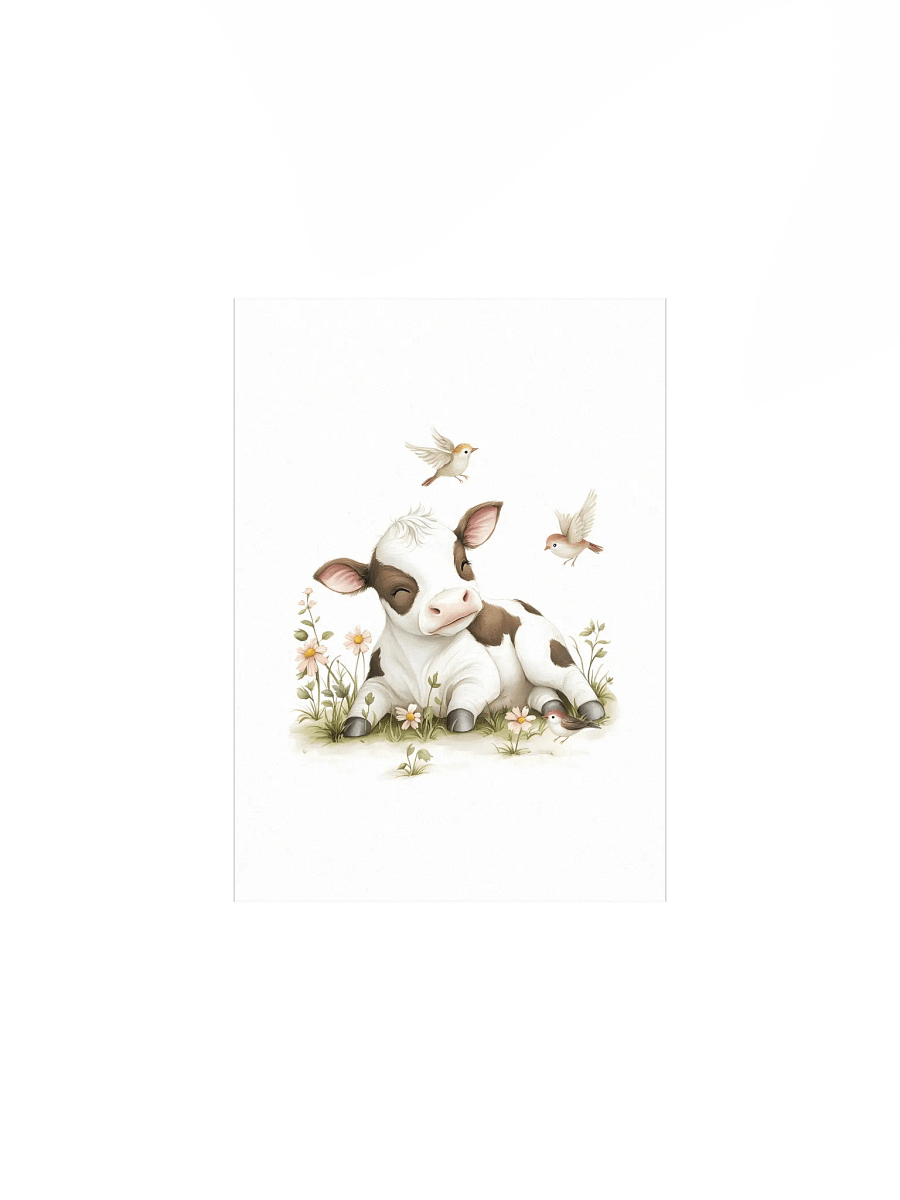 Cute Holstein Cow Farm Animal Nursery Prints product image (4)