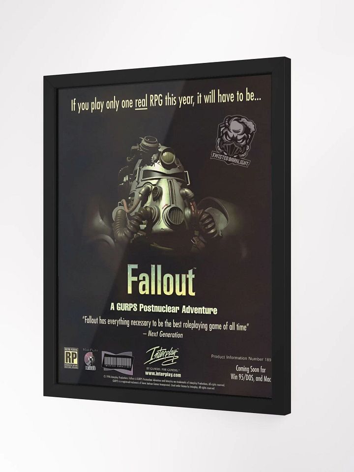 Retro Poster - Fallout Pre-release advert Poster from 1996. Size 16" x 20" product image (1)