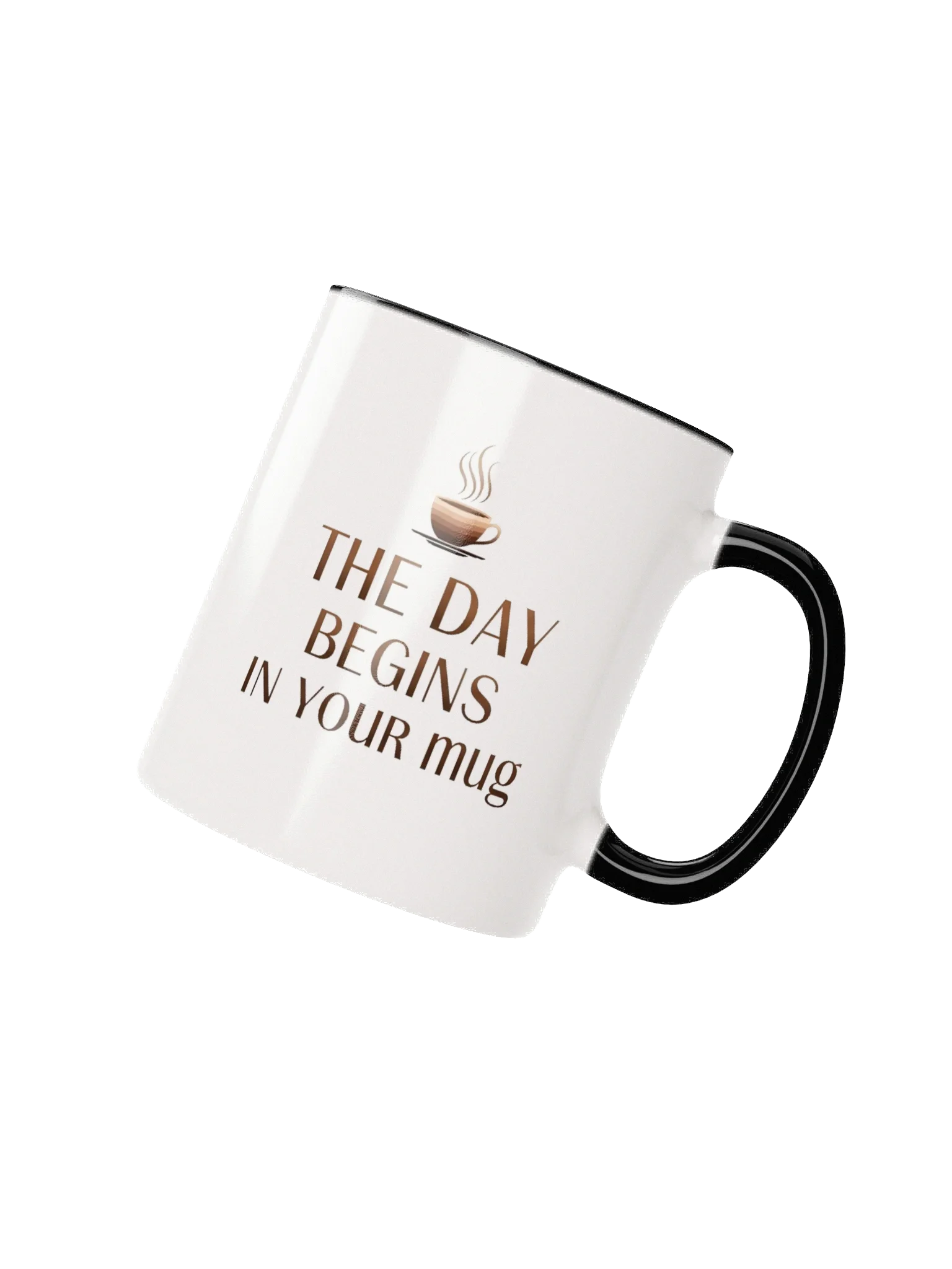 Start Your Morning Right: "The Day Begins in Your Mug" Inspirational Coffee Mug – Perfect for Energizing Your Day product image (2)