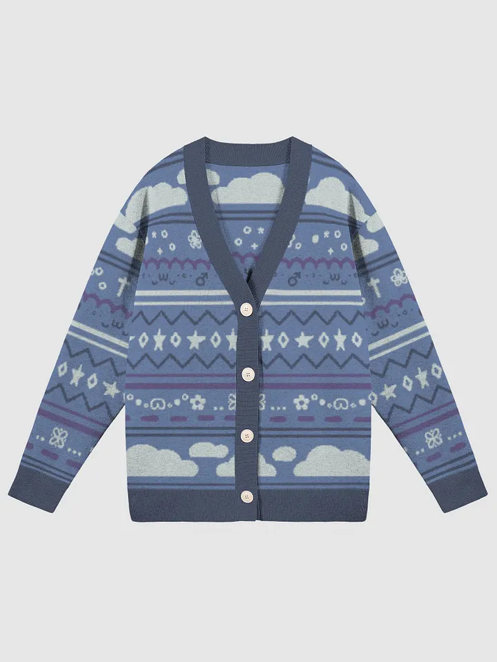 Cloudy Christmas Cardigan - Blue product image (1)