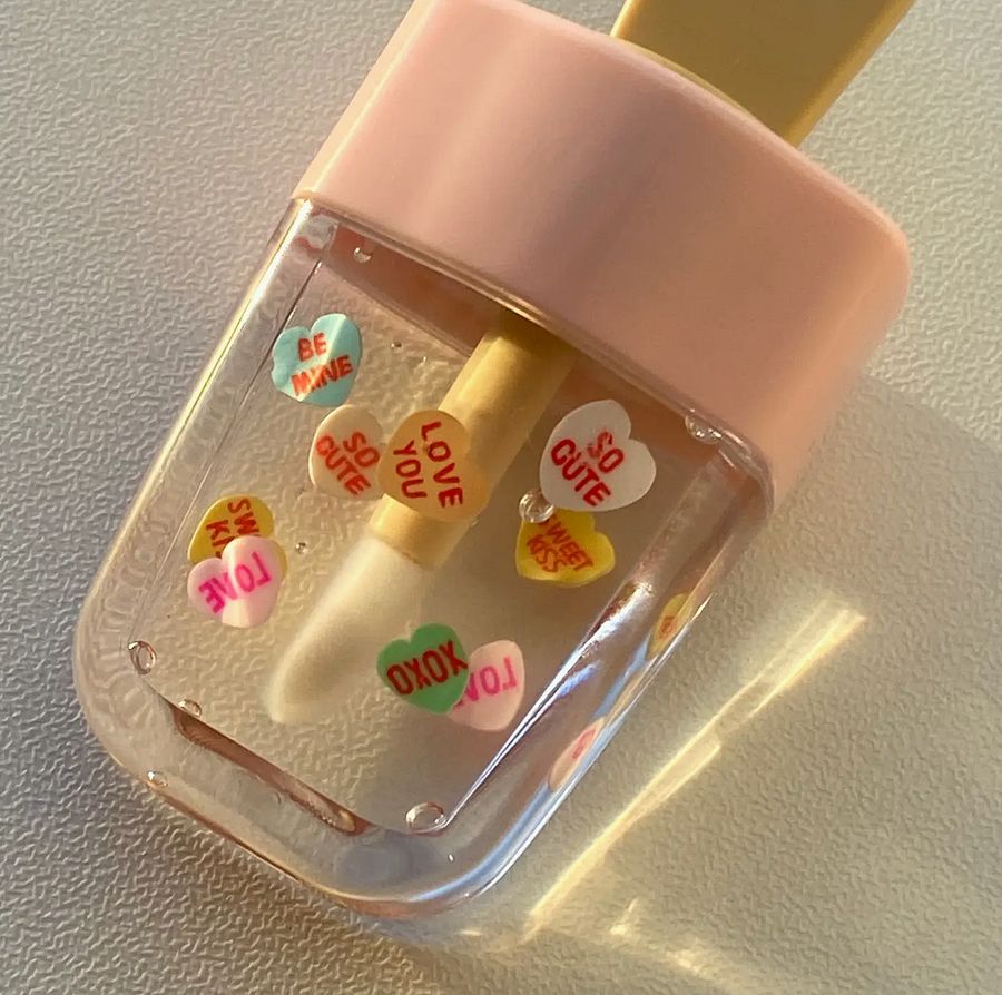 Conversation hearts lip gloss product image (1)