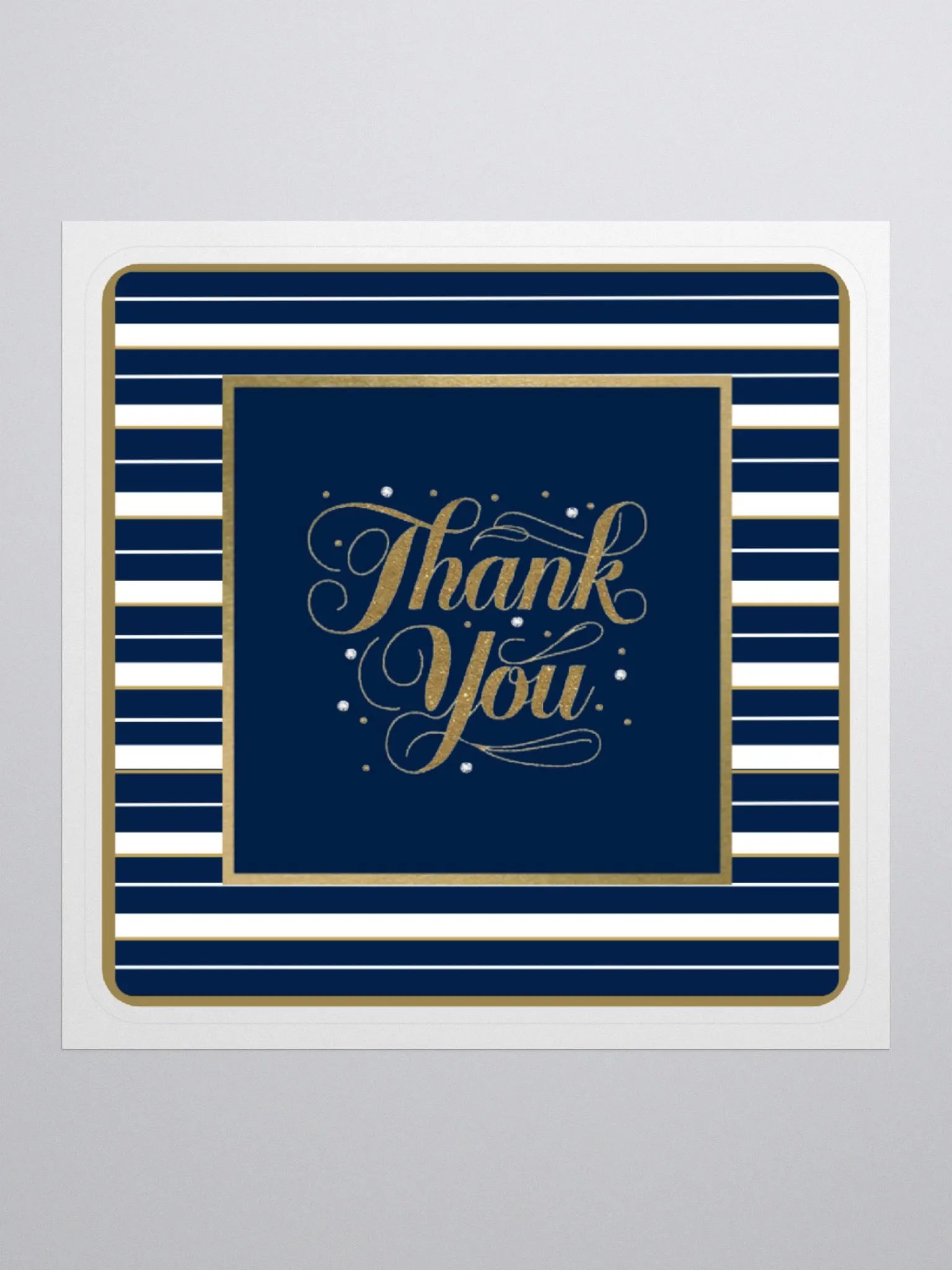 Navy and White, Thank You Sticker product image (1)
