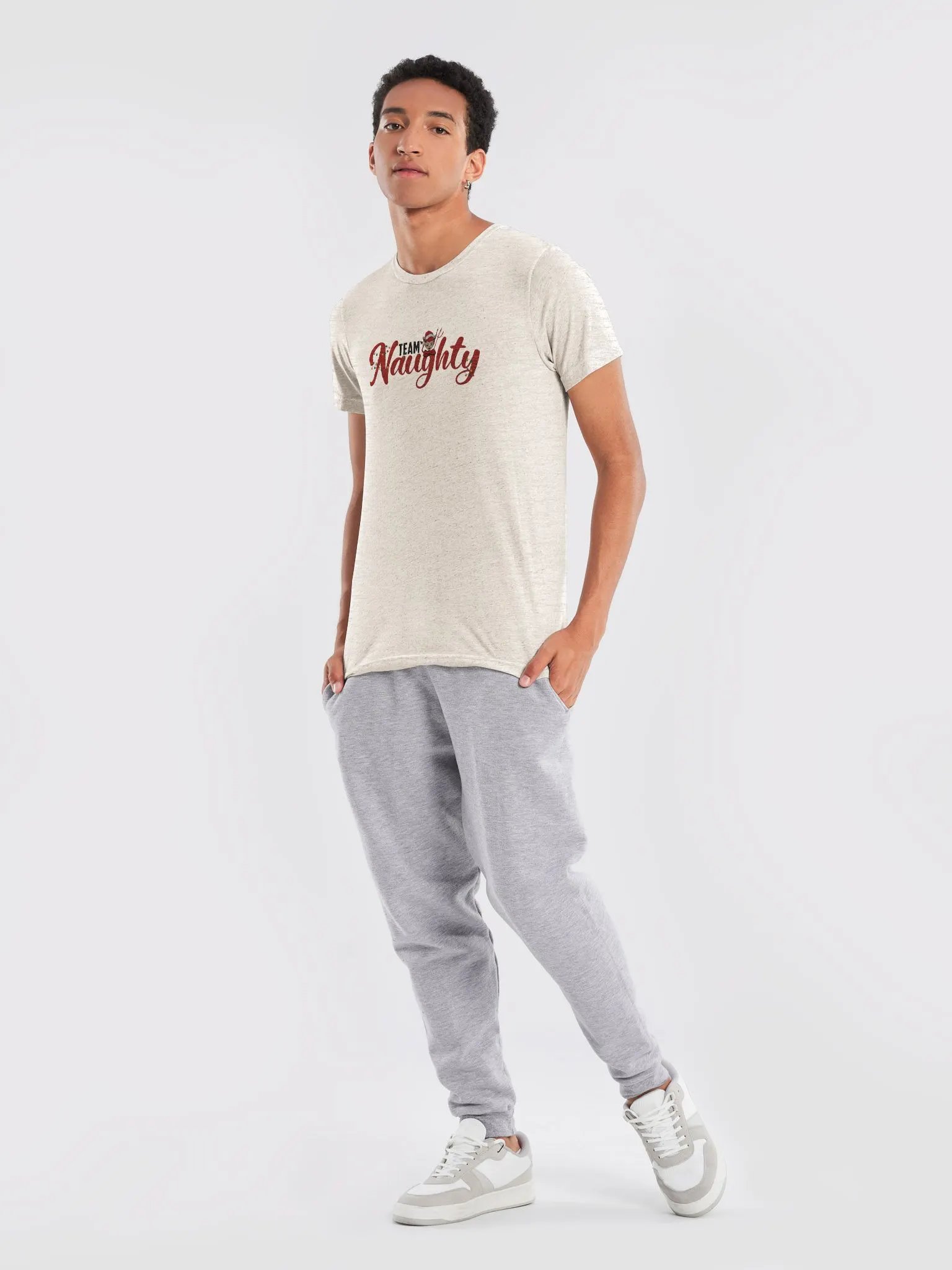 Christmas Naughty Tri blend Tee product image (4)