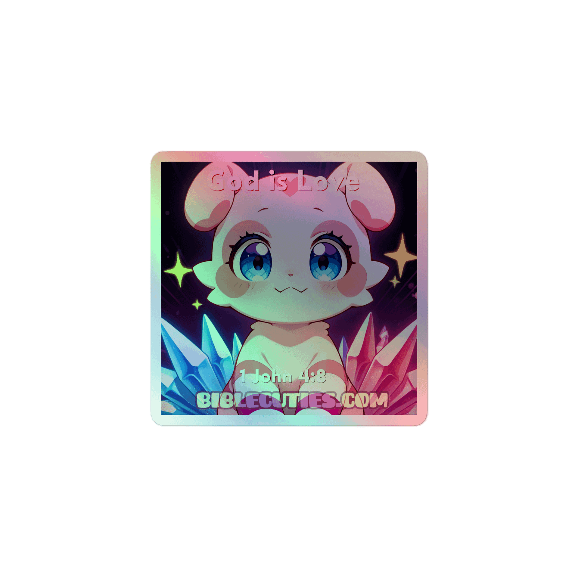 Bible Cuties Anna - God is Love - 1 John 4:8  Holographiic Sticker product image (1)