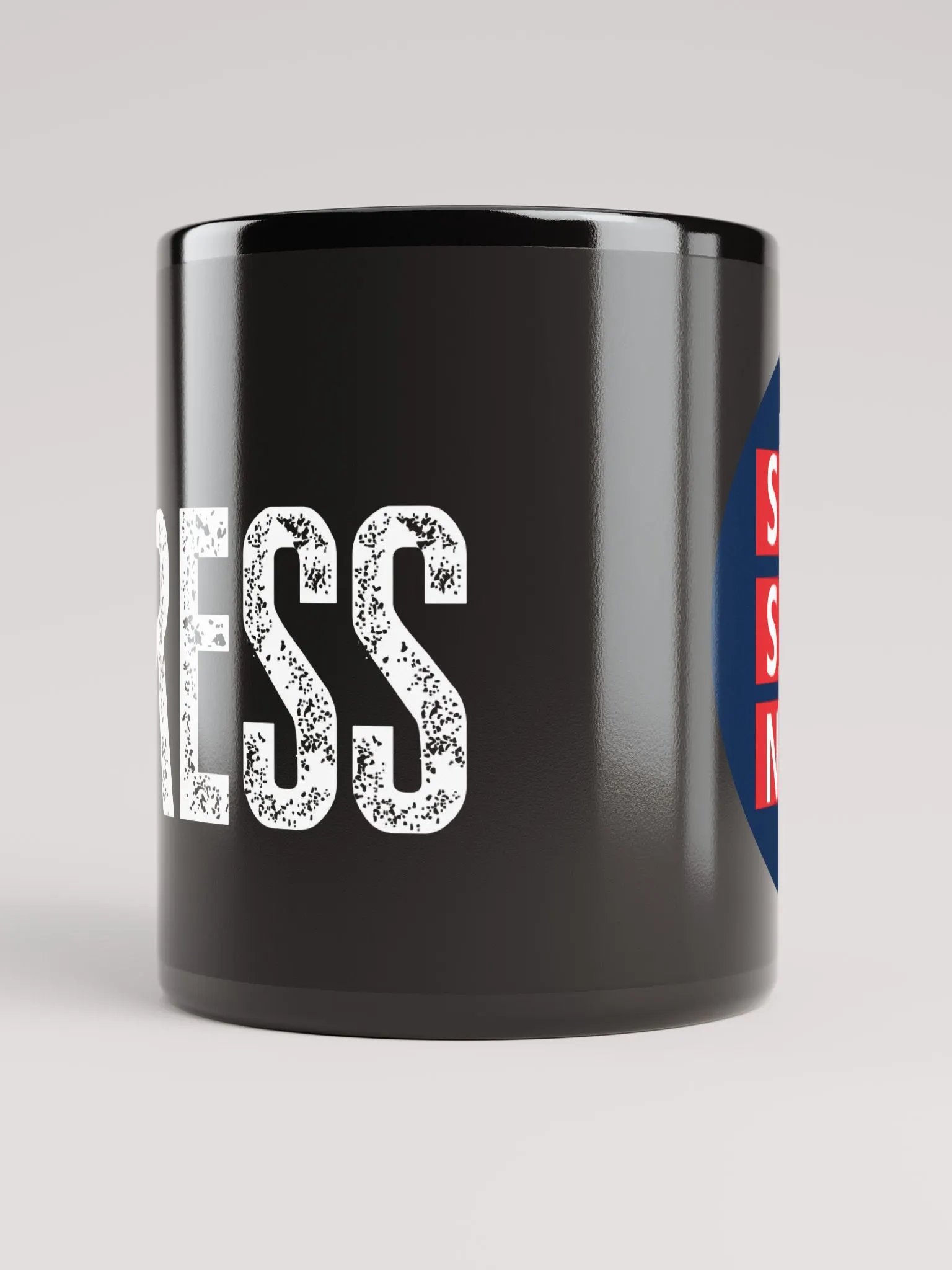 SSN Logo Black Glossy Mug Left Handed product image (6)