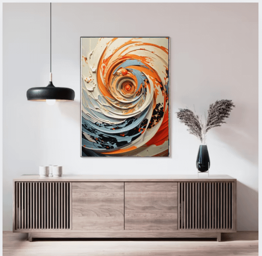Spiral Chaos Collages Abstract Wall Art product image (2)