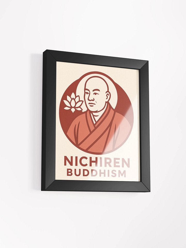 Nichiren Buddhism Framed Poster – Sacred Minimalist Portrait for Devotees product image (19)