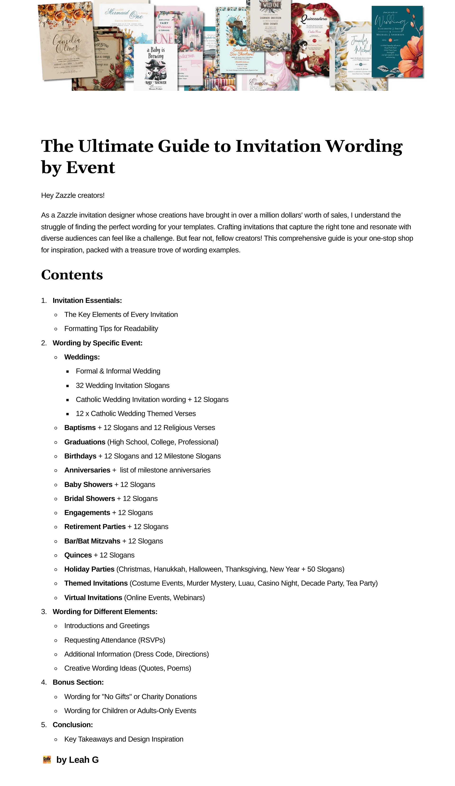 The Ultimate Wording Guide for Invitations - Zazzle Resources product image (3)