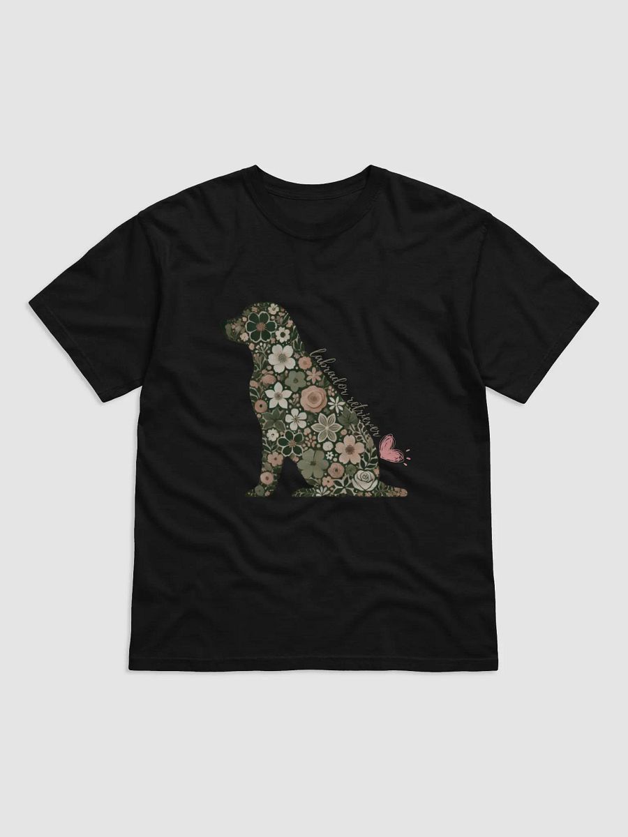 Floral Labrador Retriever: Elegant Pet Silhouette Art
