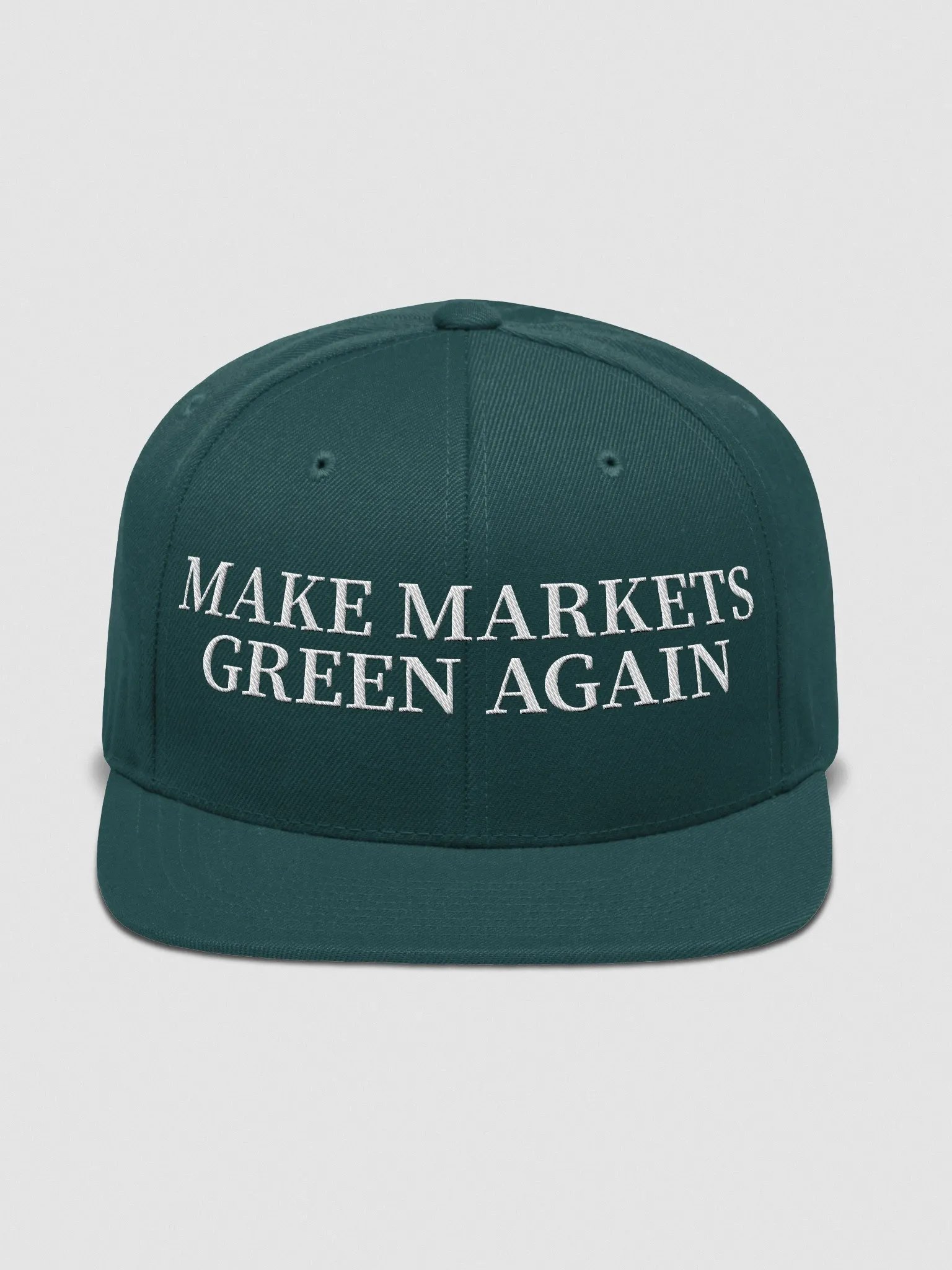 MAKE MARKETS GREEN AGAIN Snapback Cap product image (1)