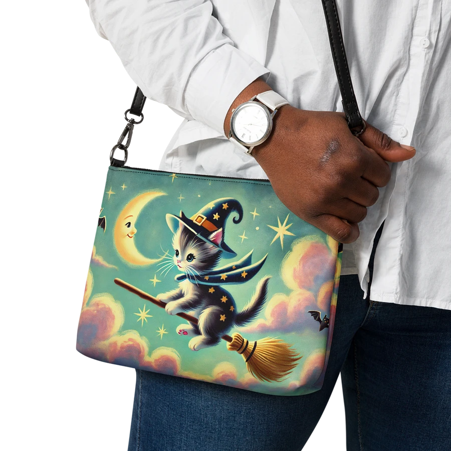 Kitten Witch on Broomstick Crossbody Bag - Halloween Purse product image (21)