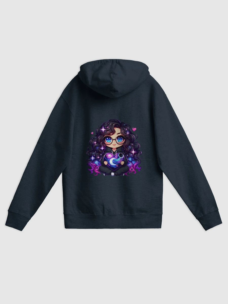 Galaxy Peace-Heart Zip Hoodie with Large Back Image of Chibi Tori product image (5)