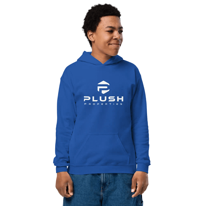 Plush Kiddie Plush Hoodie - Blue w/ White Logo product image (1)