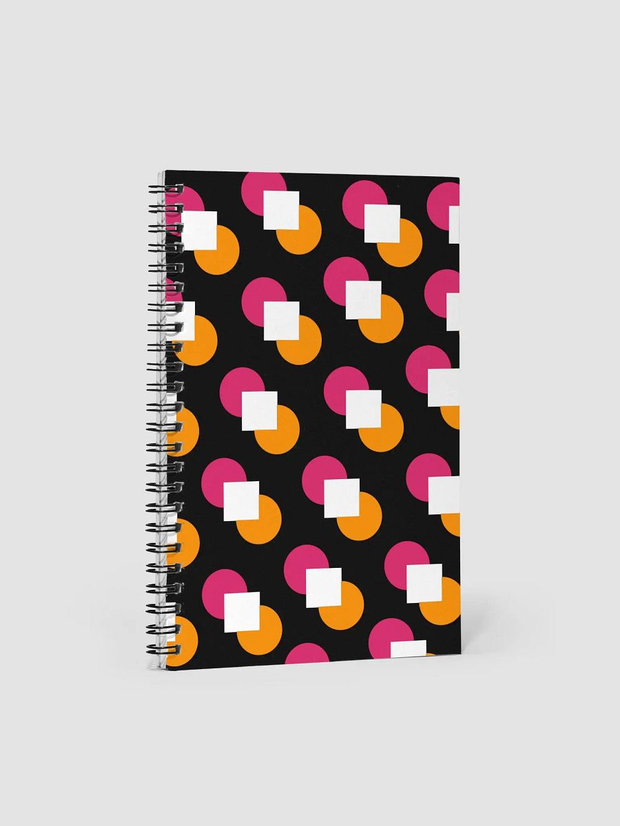 Circles and Squares Pattern Design Sprial Notebook product image (1)