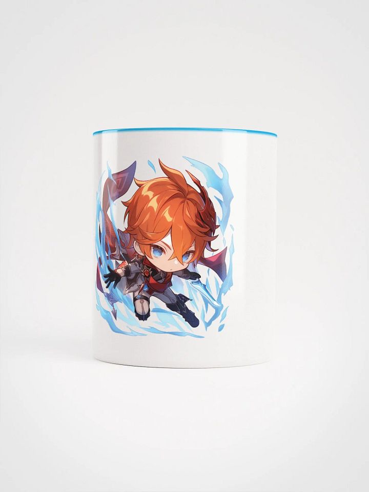 Tartaglia Genshin Impact Ceramic Mug – Blue Handle & Interior product image (1)
