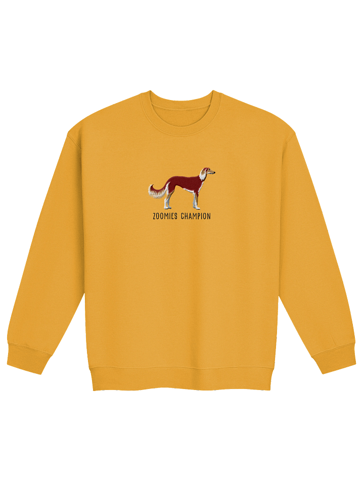 Zoomies Champion Sweatshirt (Embroidered) of a Saluki(Chocolate) product image (13)