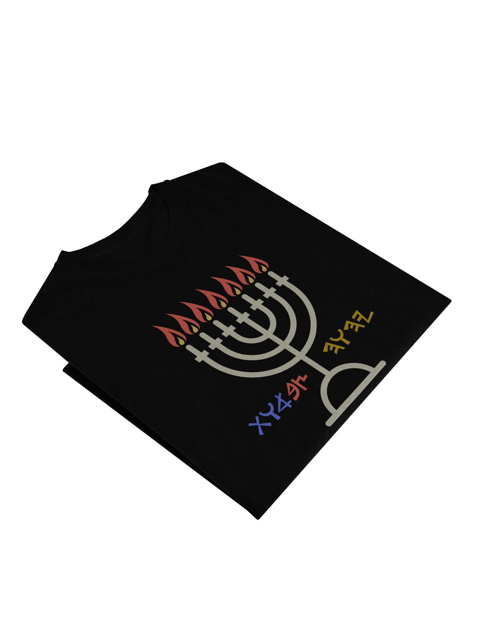Menorah Long Sleeve TShirt Black product image (4)