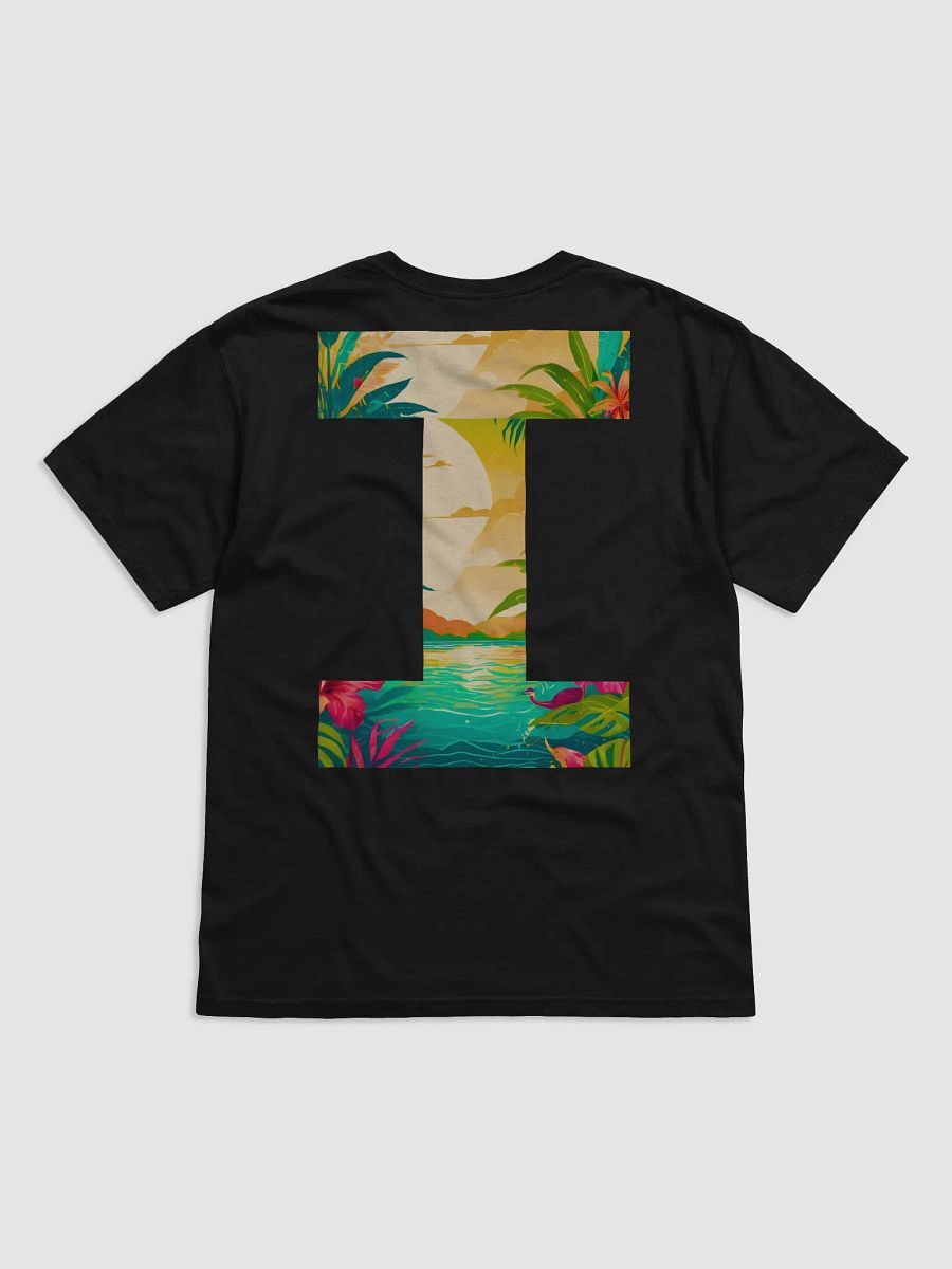 Tropical Sunset Paradise T-Shirt (Letter-I) product image (3)