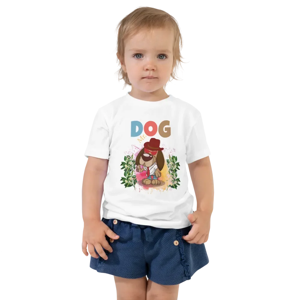 Mr. Dog Cute & Colorful Funny Toddler T-Shirt – Trendy Bella + Canvas Kids Gift product image (2)