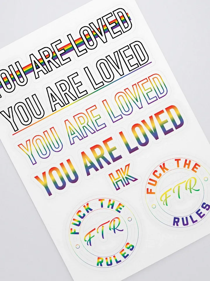 You Are Loved + FTR Rainbow Stickers product image (1)