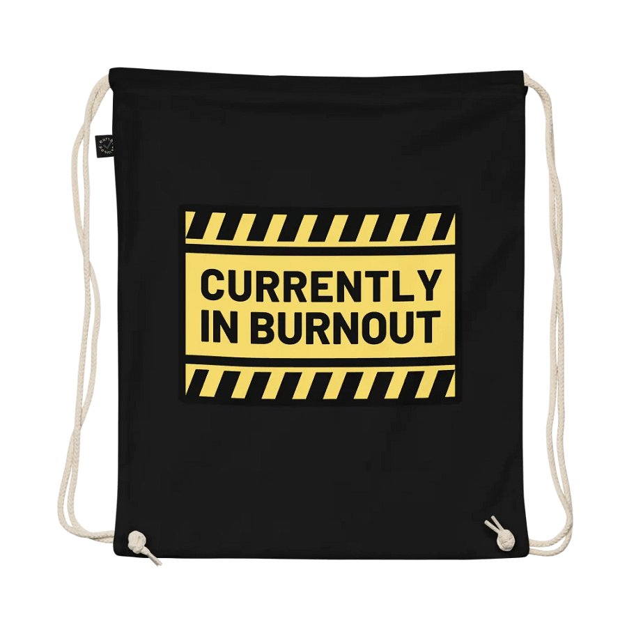 CURRENTLY IN BURNOUT cotton drawstring bag product image (1)