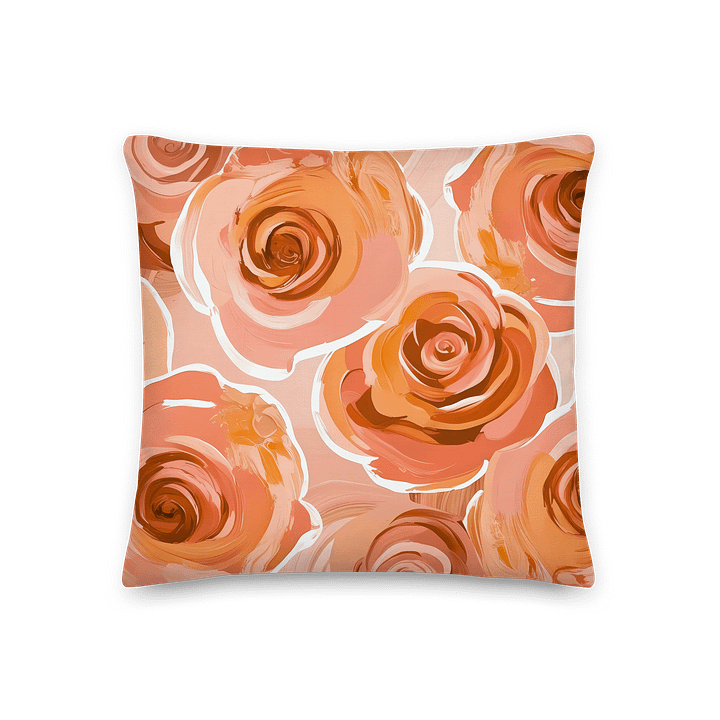 Peach Rose Reverie Premium Pillow product image (1)