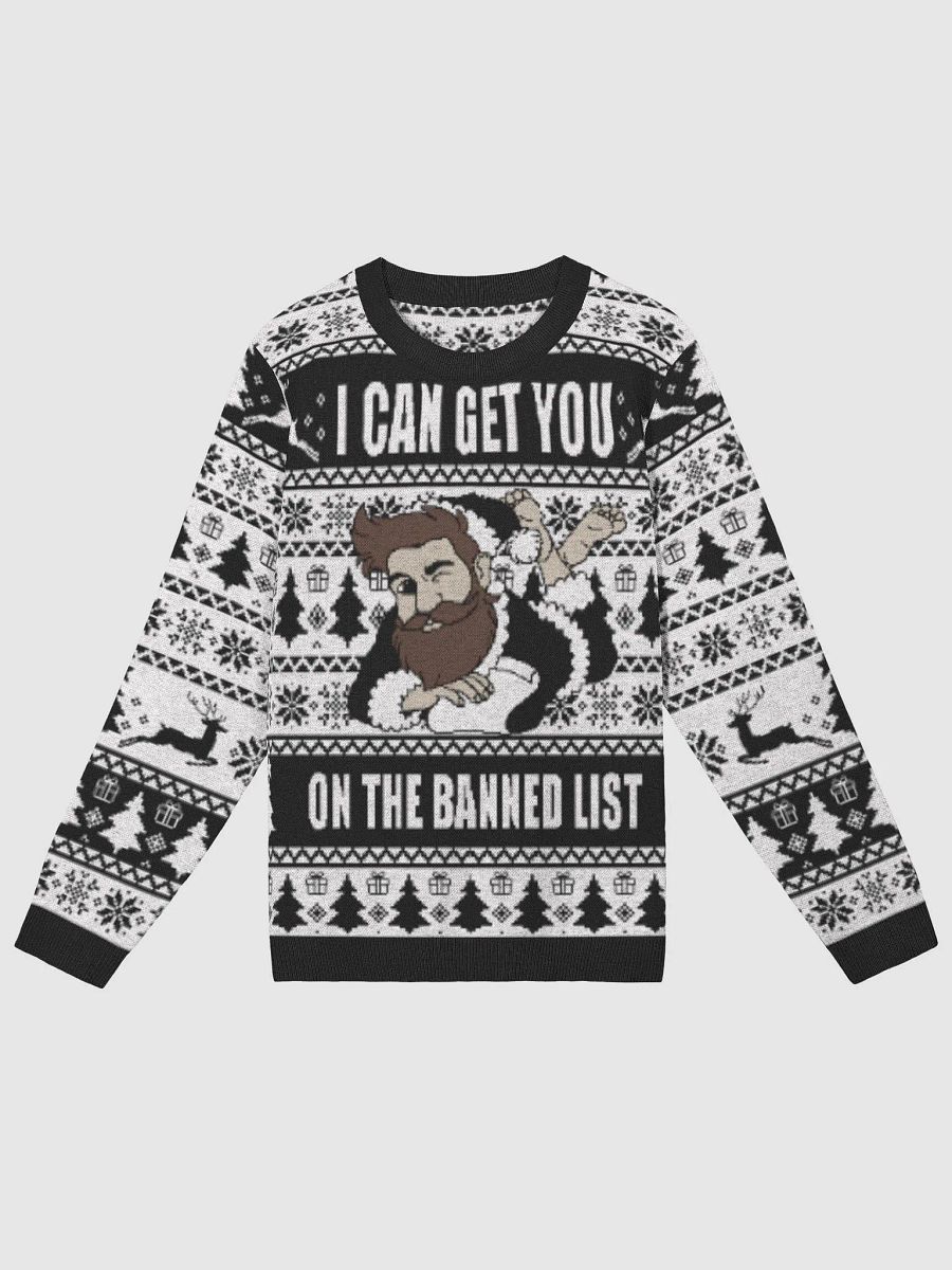 Jon's Naughty Banned List Sweater BLACK product image (1)