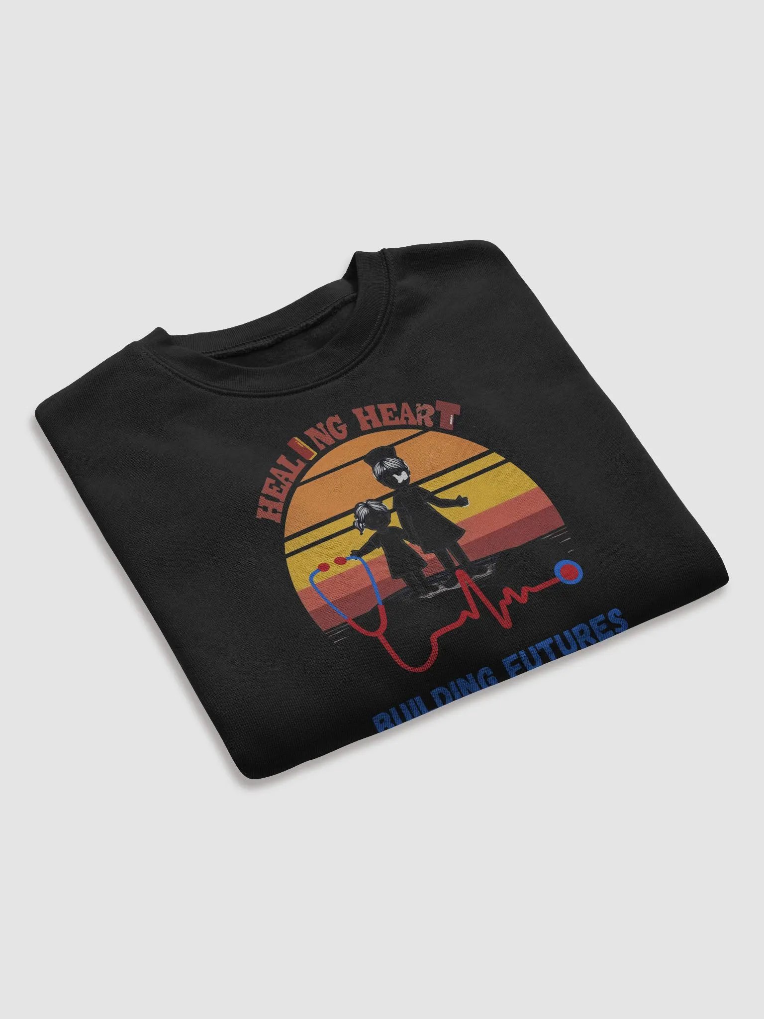 Healing Heart Nurse & Child Crop Sweatshirt product image (20)