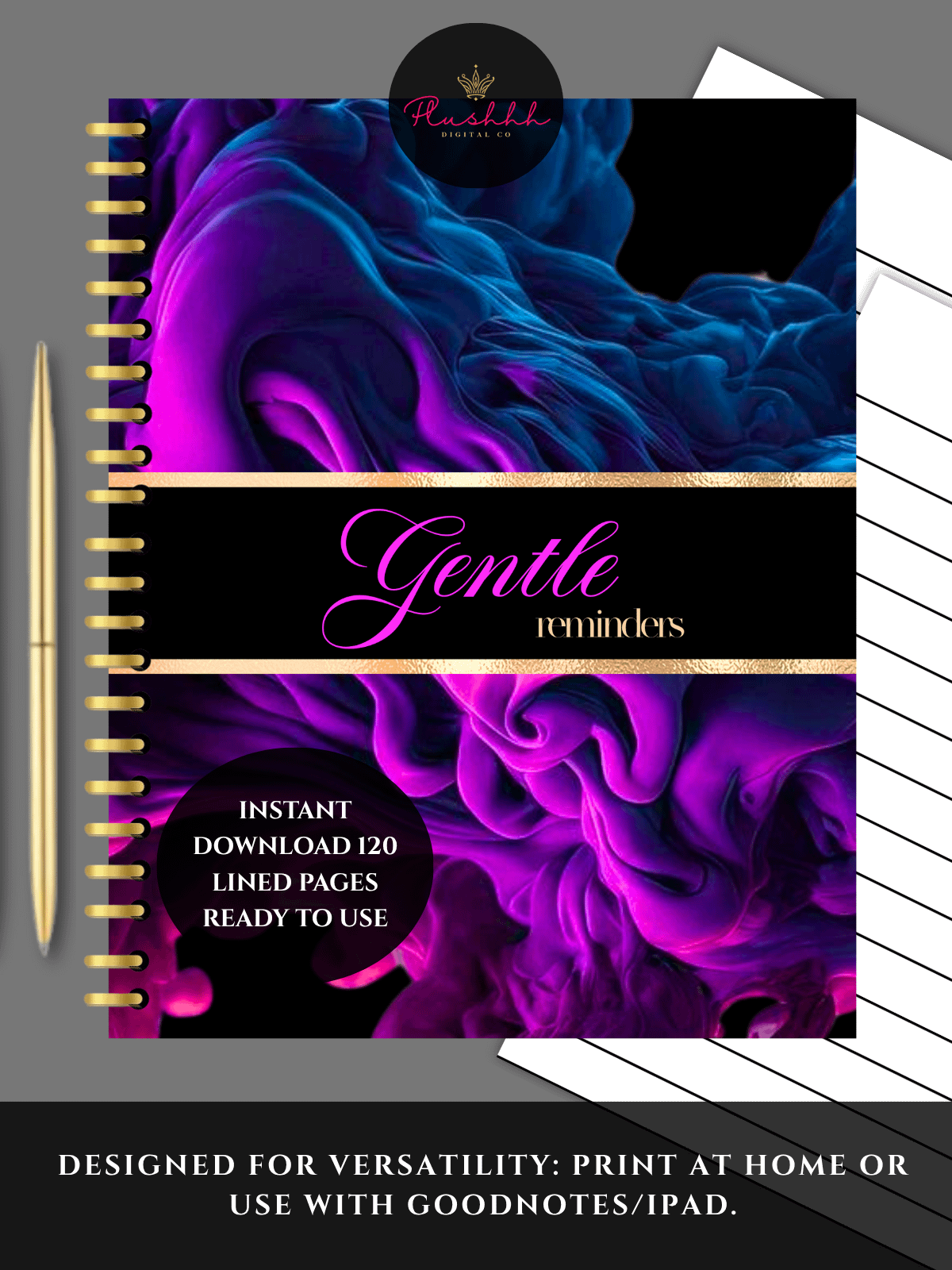 Gentle Reminders Digital Notebook - 120 Lined Pages product image (2)