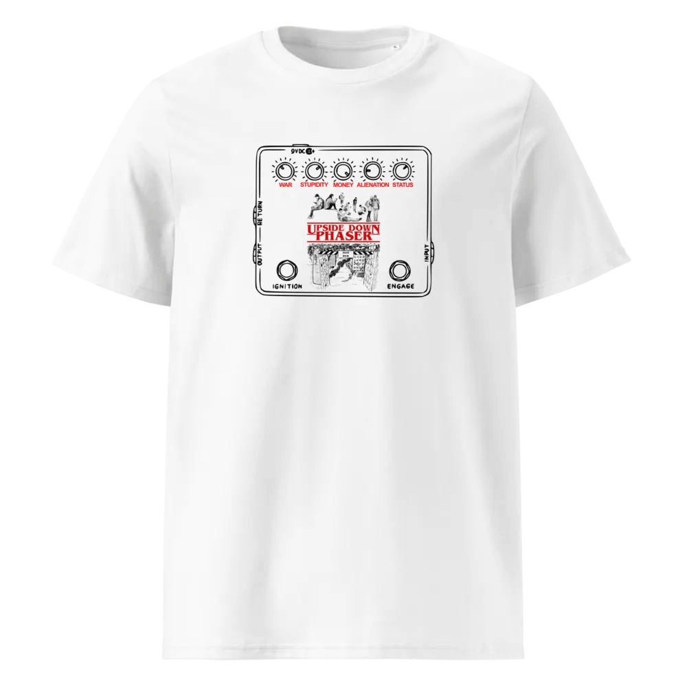 New upside down guitar pedal funny t shirt sticker Buy now: product image (1)