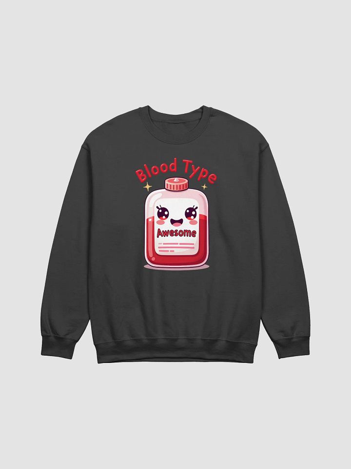 Awesome Blood Type Cartoon Sweatshirt product image (3)