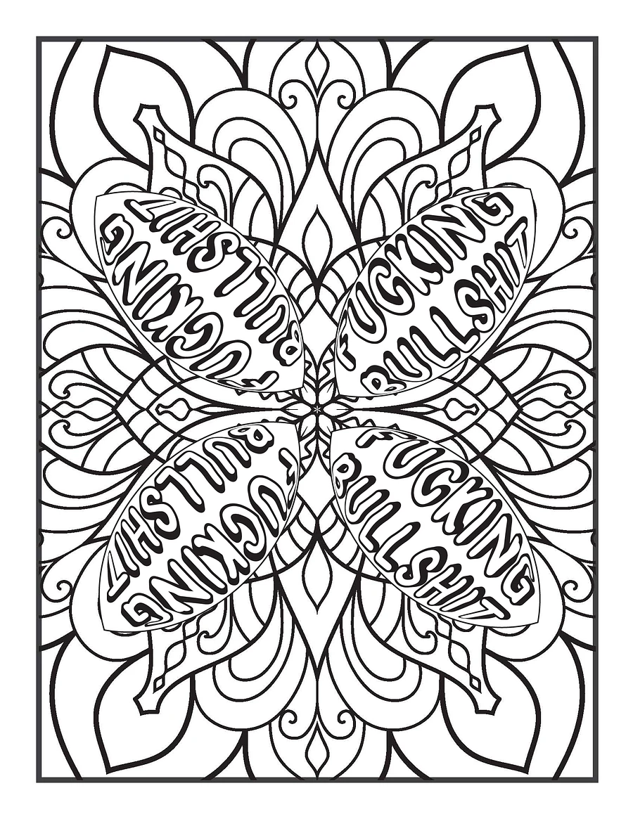 Art & Expletives, The Angry Swears Version- Swear Word Coloring Book for Adults | Printable | Cuss Words | Sweary Phrases | Curse Words product image (4)