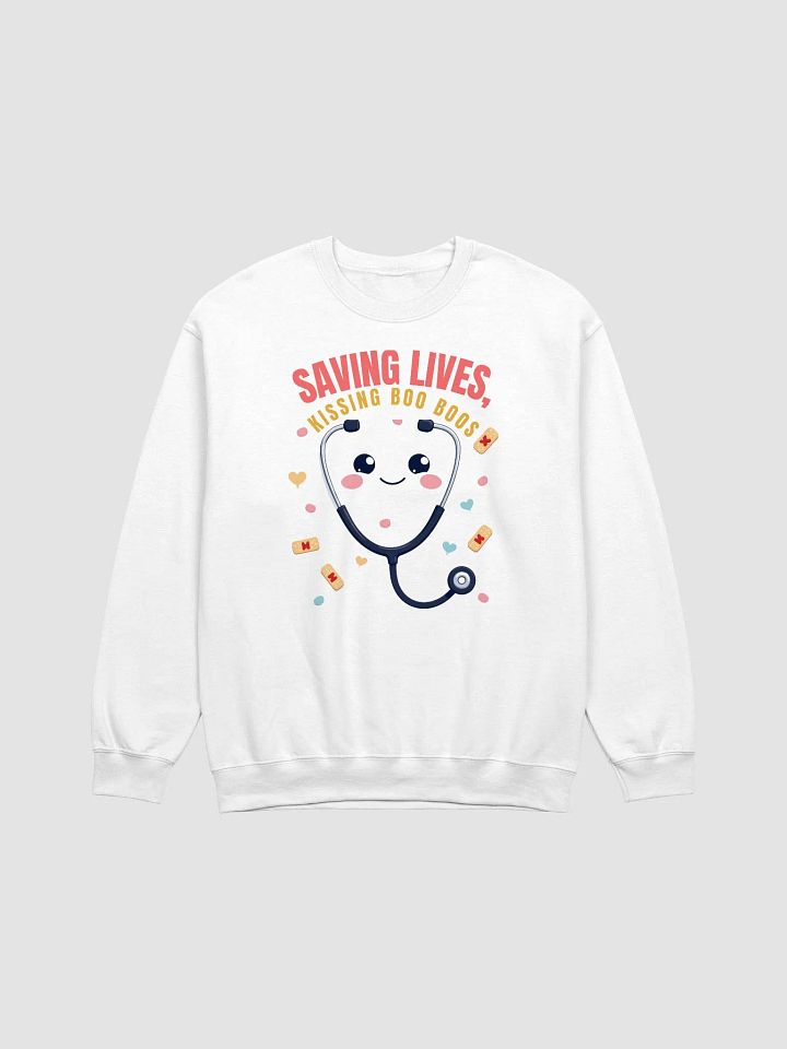 Smiling Stethoscope Crewneck Sweatshirt product image (5)