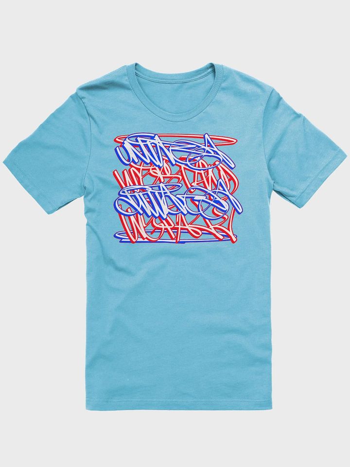 United We Stand, Divided We Fall (red, white, and blue graffiti), T-Shirt 01 product image (1)